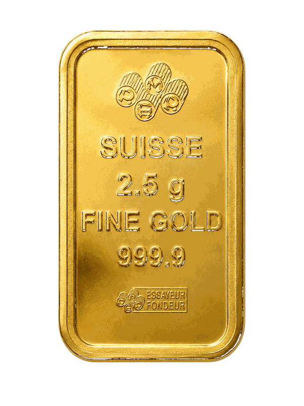 PAMP Suisse gold bar 2.5 grams