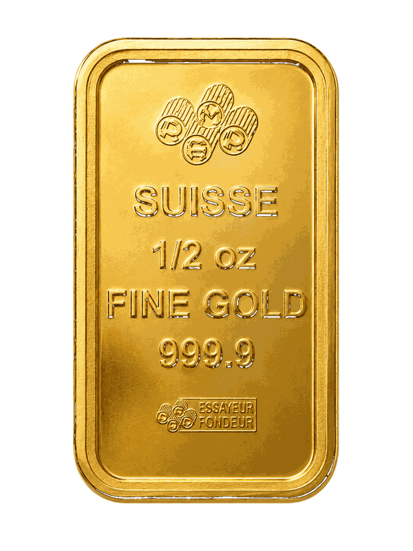 PAMP Suisse gold bar half ounce