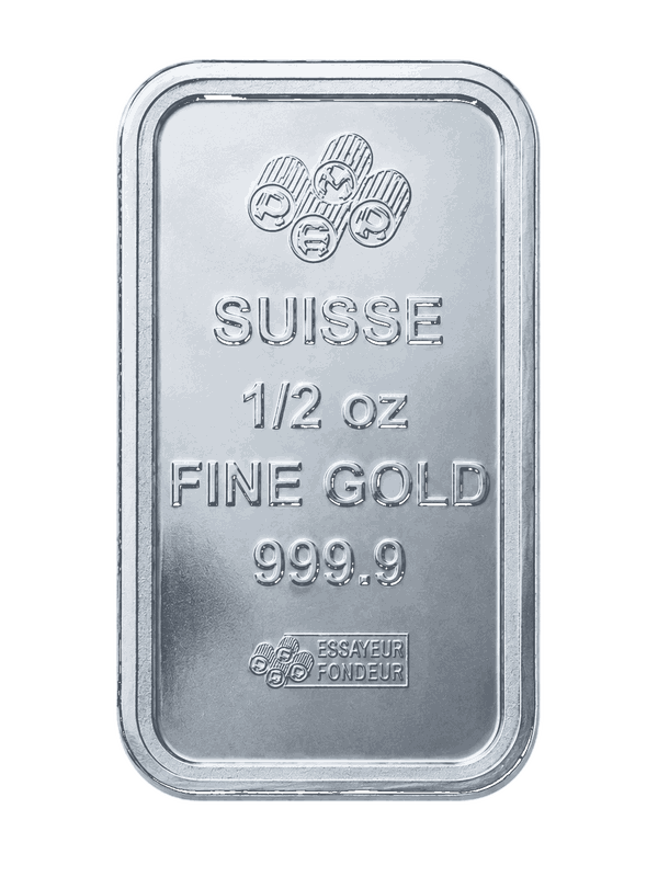PAMP Suisse silver bar half ounce