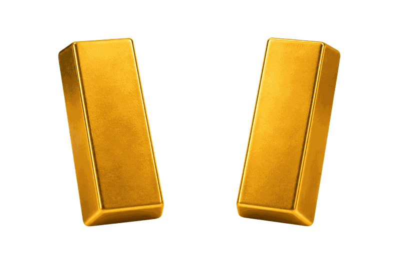 Two separate fine gold bullion bars