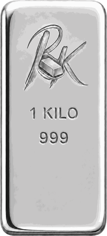 Silver kilo bar, 999 purity